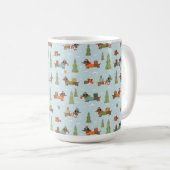 Mug Dachshunds festifs dans le Motif de neige (Devant droit)