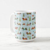 Mug Dachshunds festifs dans le Motif de neige (Devant gauche)