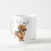 Mug Dachshunds Marron PERSONNALISER (Devant gauche)