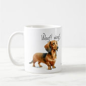 Mug Dachshunds Marron PERSONNALISER (Gauche)