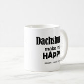 Mug Dachshunds Me Rendre Heureux (Devant droit)