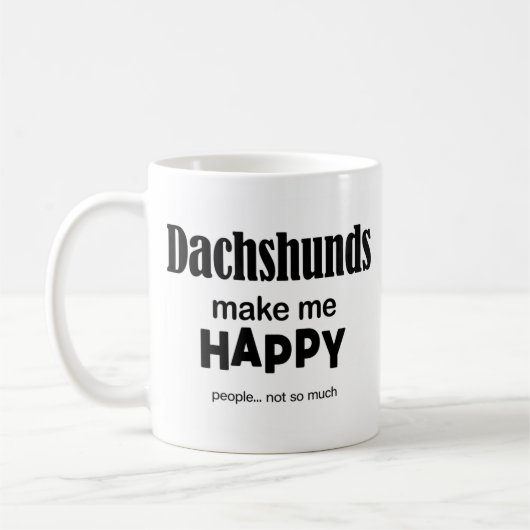 Mug Dachshunds Me Rendre Heureux (Gauche)