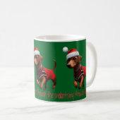 Mug Dachsing Through The Snow Dachshund Chien Saucisse (Devant droit)