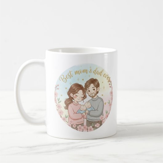 Mug dad and mom  koffiemok (Links)