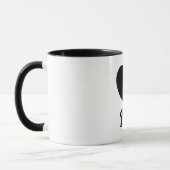 Mug Dad - Classic Black Heart Typography (Gauche)