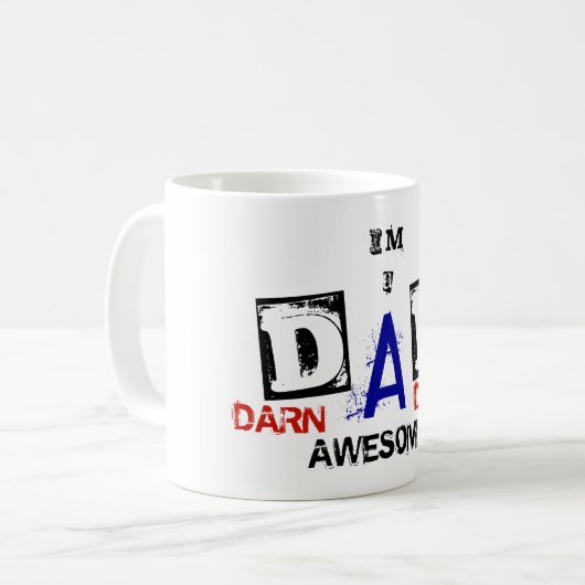 Mug DAD : Darn Awesome Demigod ! (Devant gauche)