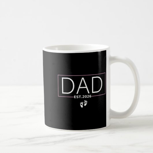 Mug Dad Est. 2026 Expect Baby 2026 Father 2026 New Dad (Droite)