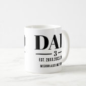 Mug Dad Est. Year Name Number Bold Font (Devant droit)