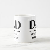 Mug Dad Est. Year Name Number Bold Font (Centre)