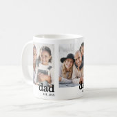 Mug Dad Established 3 Photo Collage (Devant gauche)