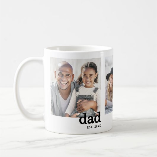 Mug Dad Established 3 Photo Collage (Gauche)