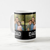 Mug Dad Established Black Photo Modern Typography Gift (Devant gauche)