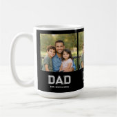 Mug Dad Established Black Photo Modern Typography Gift (Gauche)