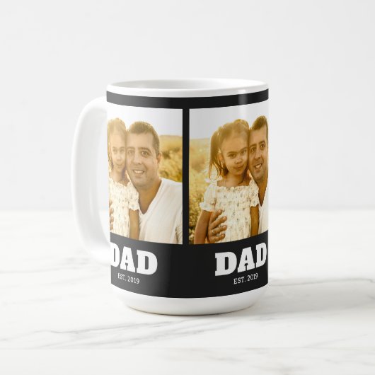 Mug Dad Established Bold Black 3 Photo (Devant gauche)