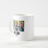 Mug Dad Established Bold Black Font 3 Photos (Devant gauche)