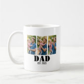 Mug Dad Established Bold Black Font 3 Photos (Gauche)