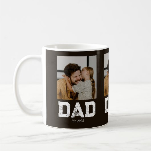 Mug Dad Established Bold Dad Black 3 Photo (Gauche)