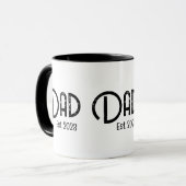 Mug Dad Established Grunge text est. year two tone (Devant gauche)