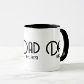 Mug Dad Established Grunge text est. year two tone (Devant droit)
