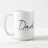 Mug Dad Established Minimal Modern Script Black (Gauche)