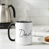 Mug Dad Established Minimal Modern Script Black