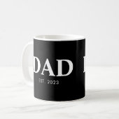 Mug Dad Established Minimal Simple Text Est Year (Devant gauche)