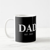 Mug Dad Established Minimal Simple Text Est Year (Gauche)