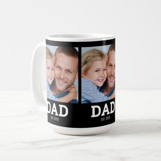 Mug Dad Established Modern Black 3 Photo (Devant gauche)