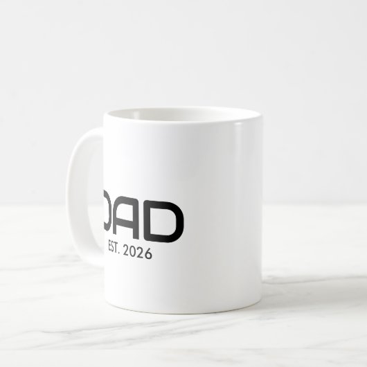 Mug Dad Established New Dad Gift (Devant gauche)