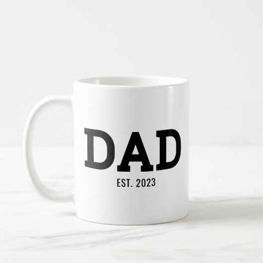 Mug Dad Established New Dad Gift (Gauche)