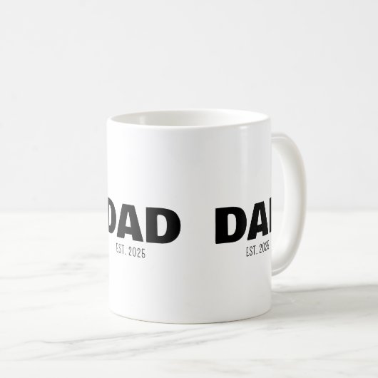 Mug Dad Established New Dad Gift (Devant droit)