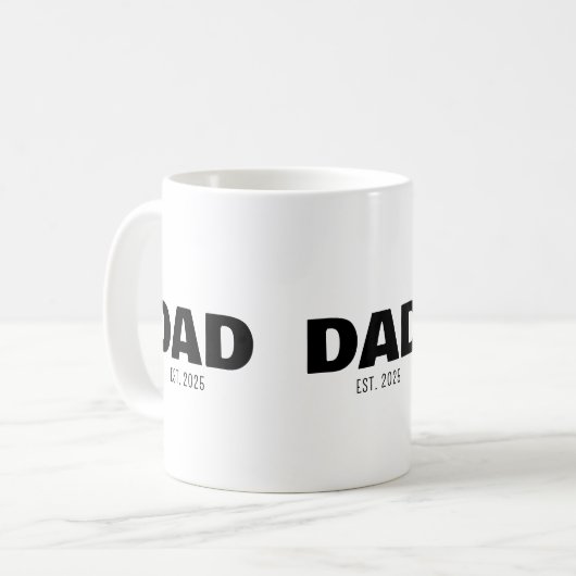 Mug Dad Established New Dad Gift (Devant gauche)