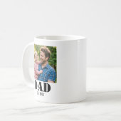 Mug Dad Established Simple Bold Black Font (Devant gauche)