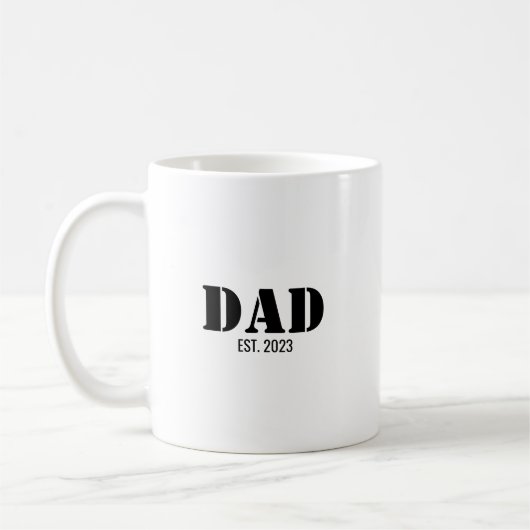 Mug Dad Established Simple Bold Black Font (Gauche)