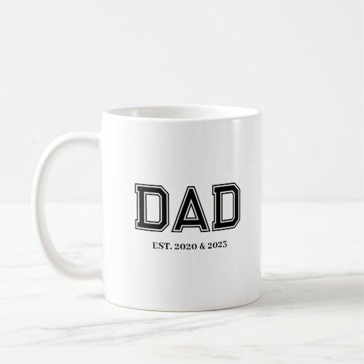 Mug Dad Established Simple Modern College Typography (Gauche)