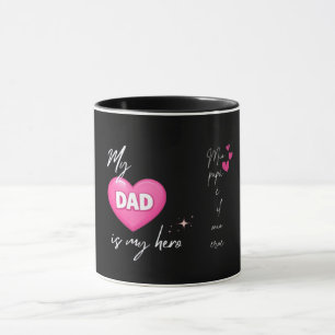 Mug Dad Héros Cœur / Papà Eroe