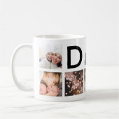 Mug DAD moderne élégant texte Multi 7 Photo (Gauche)