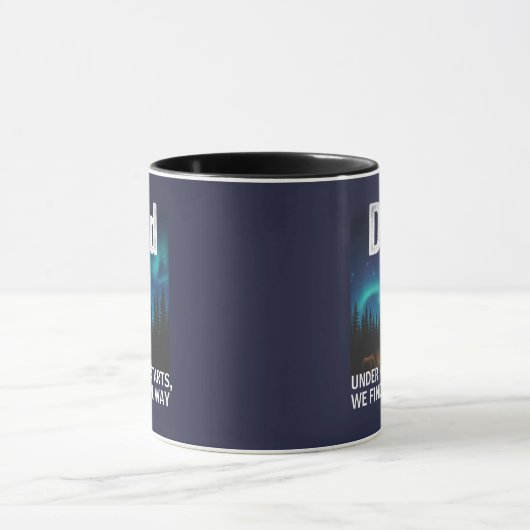 Mug Dad Northern Lights Camping Customizable (Centre)