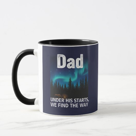 Mug Dad Northern Lights Camping Customizable (Gauche)