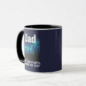 Mug Dad Northern Lights Camping Customizable (Devant gauche)