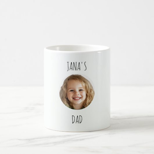 Mug DAD personnalisé | Photo à visage personnalisé | U (Centre)
