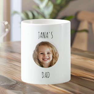 Mug DAD personnalisé   Photo à visage personnalisé   U