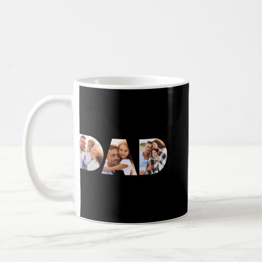 Mug Dad Photo Modern Tygraphy Child Gift T Shirt (Gauche)