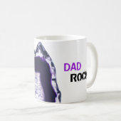 Mug *~* DAD ROCKS Crystals Agate Stones Géode lapidair (Devant droit)