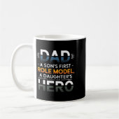 Mug Dad Son Role Model Daughter Hero Quote (Gauche)