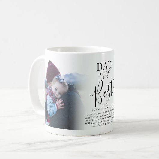 Mug 'DAD' vous êtes la meilleure photo Nom & Citation  (Devant gauche)