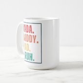 Mug Dada Daddy Papa Bruh désespéré Fête des pères rétr (Devant gauche)