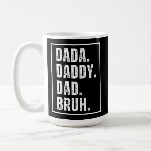 Mug Dada Daddy Papa Bruh désespéré Fête des pères rétr (Gauche)