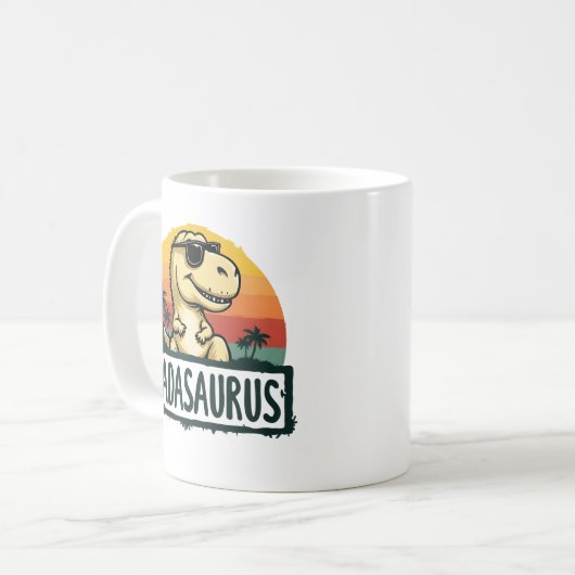 Mug Dadasaurus Dinosaur Papa Dada Saurus Fête des père (Devant gauche)