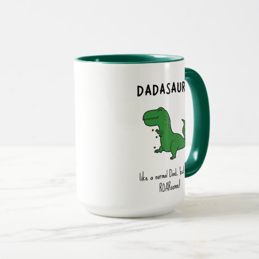 Mug Dadasaurus Funny T-Rex (Devant droit)